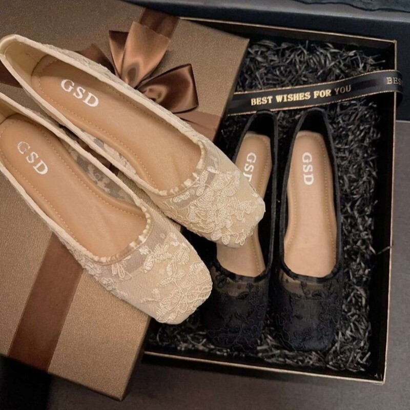 Loafer Flat Women - Elegant Hollow out Mesh Single Shoes