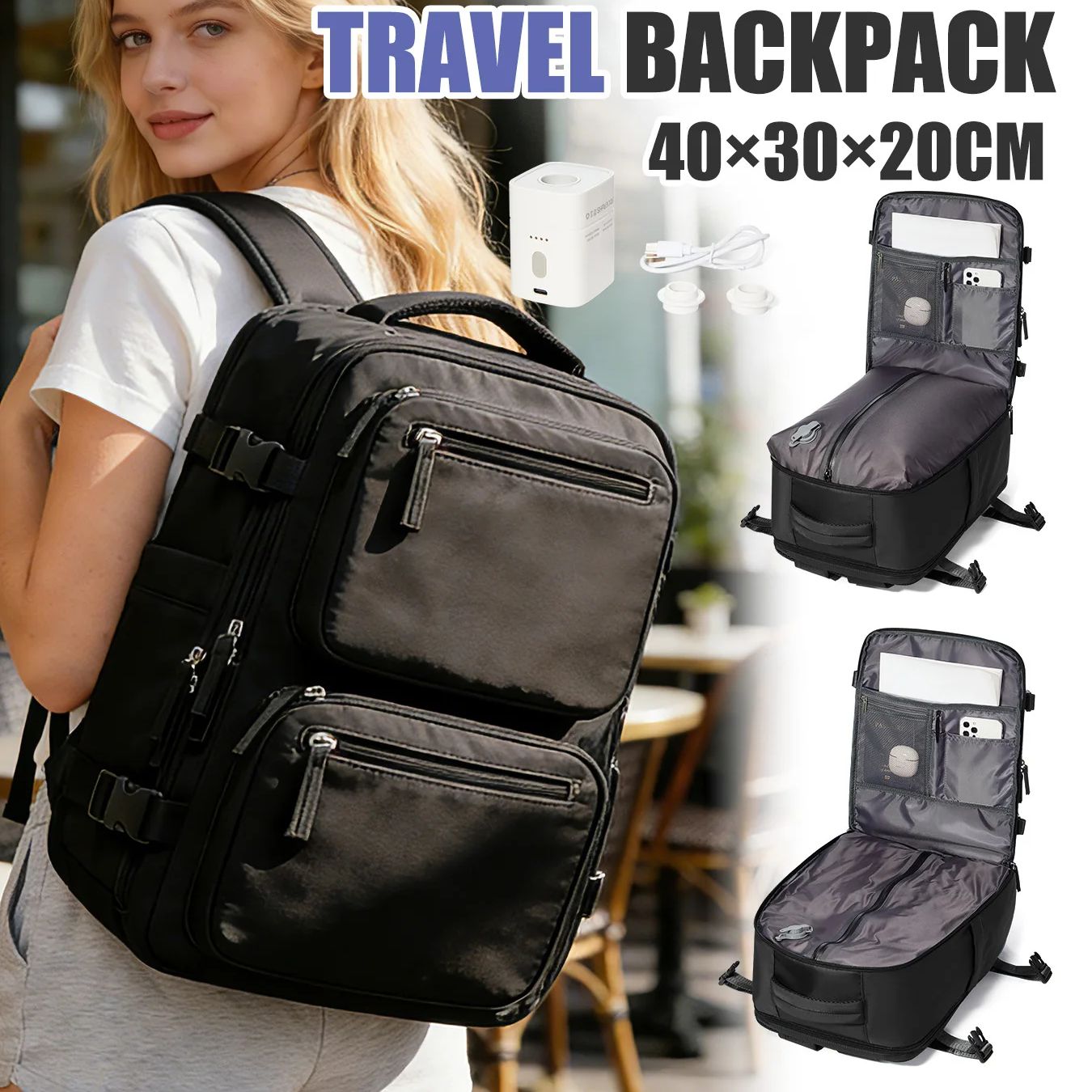 Women Shoes Zipper - Women Backpack Vacuum Backpack with Pump