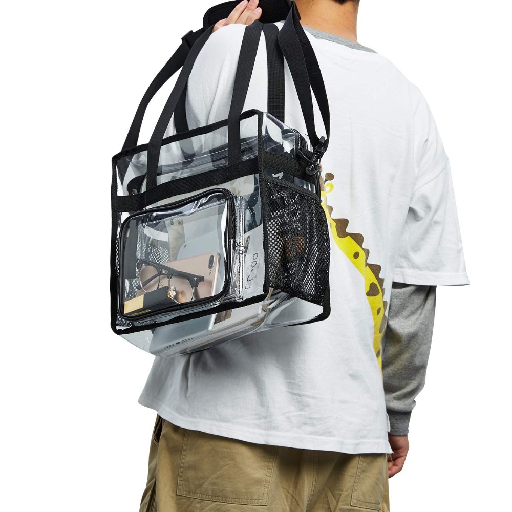 Clear Tote Bag Heavy Duty Plas - Women Shoes Zipper recension och pris