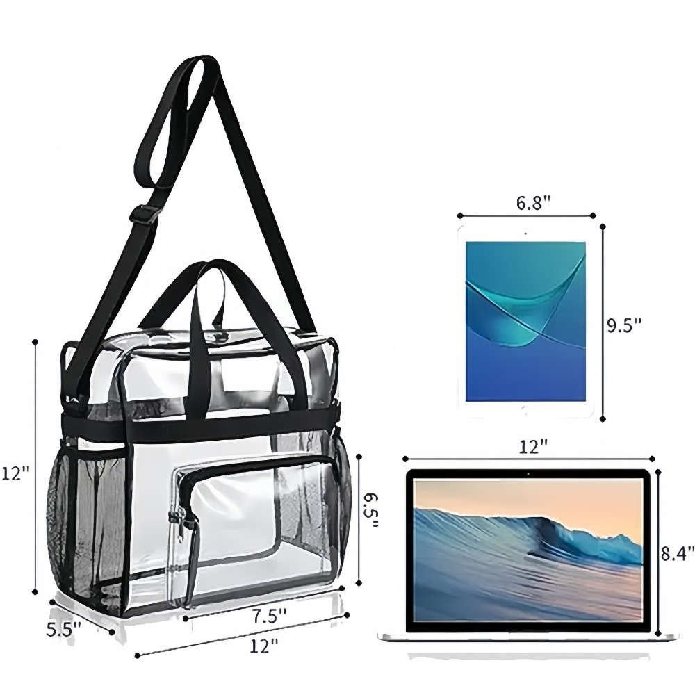 Clear Tote Bag Heavy Duty Plas - Women Shoes Zipper recension och pris