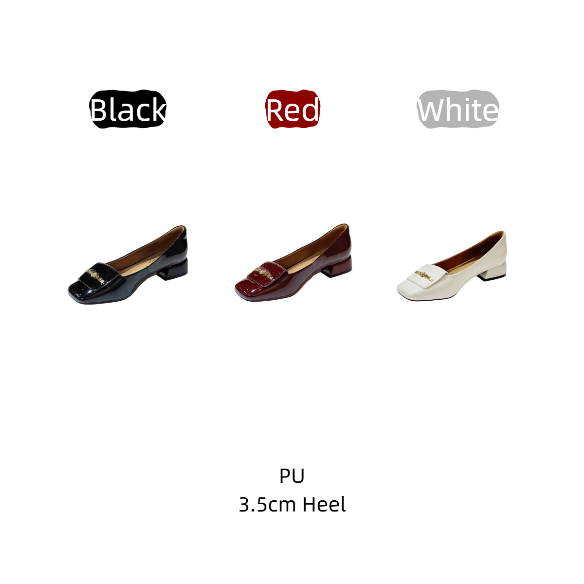 Women's Retro Square Toe Block - Women'S Shoes For Work recension och pris