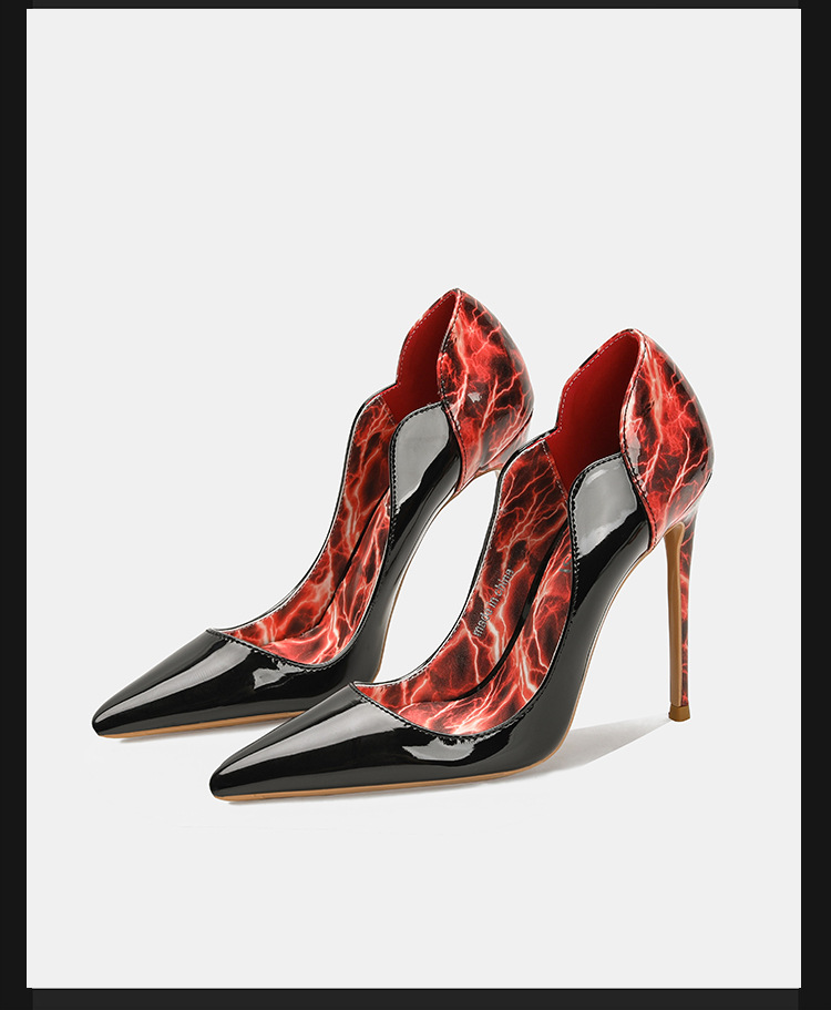 Electric Lightning Leopard Sti - Court Heel Pointed recension och pris