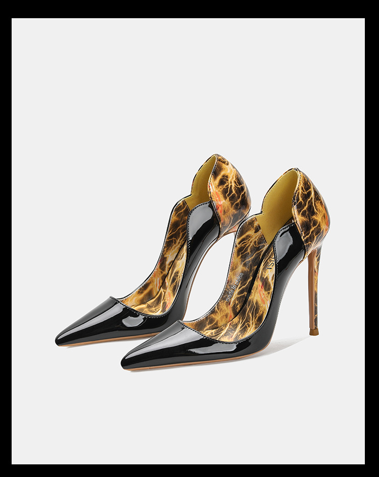 Electric Lightning Leopard Sti - Court Heel Pointed recension och pris