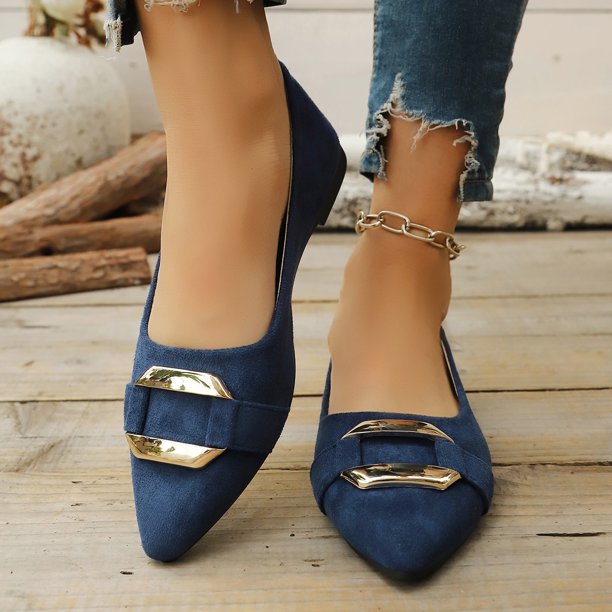 Spring and Autumn Elegant Poin - Women Shoes Casual recension och pris