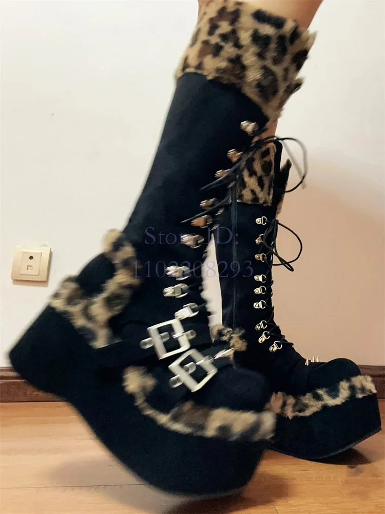 Leopard Fur Knee-high Boots So - Women Shoes Size Chart recension och pris