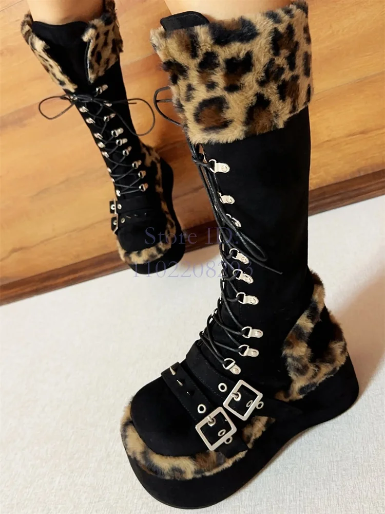 Leopard Fur Knee-high Boots So - Women Shoes Size Chart recension och pris