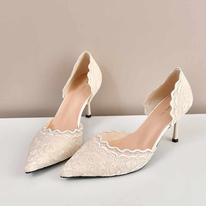 Lace Pointed Toe High Heels Wo - Women'S Shoes Quality recension och pris
