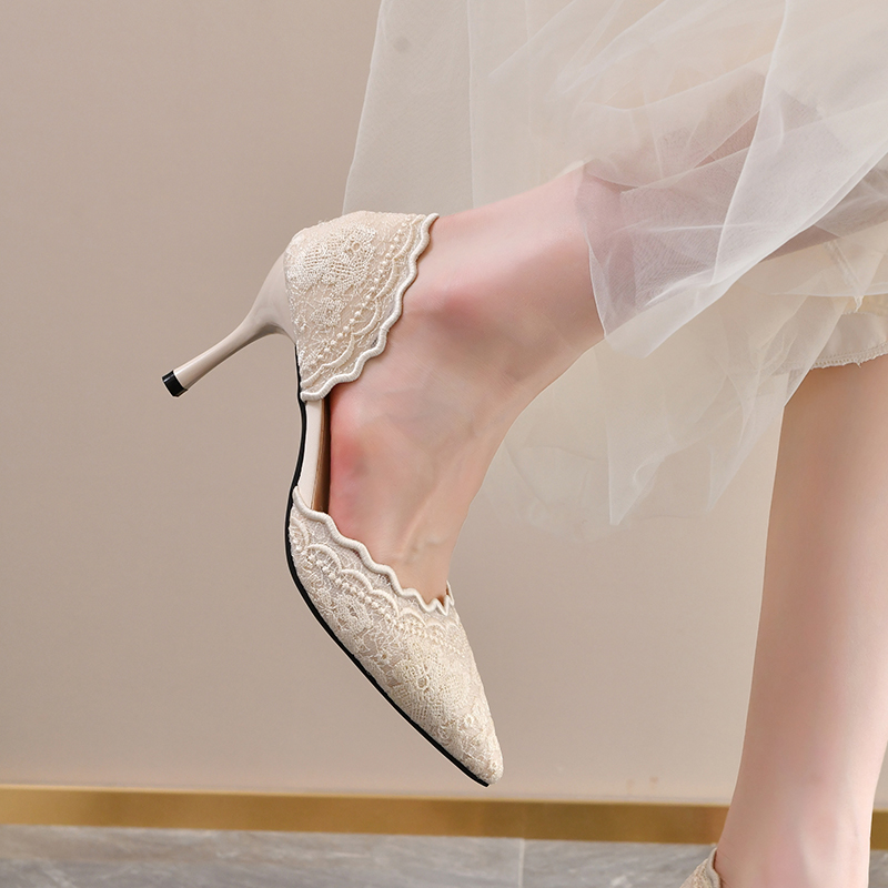 Lace Pointed Toe High Heels Wo - Women'S Shoes Quality recension och pris
