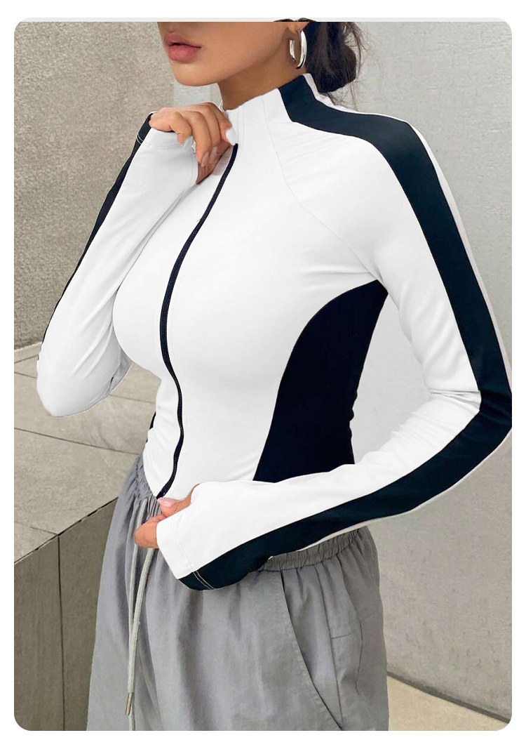 Yoga Clothes Stand Up Collar J - Women Shoes Zipper recension och pris