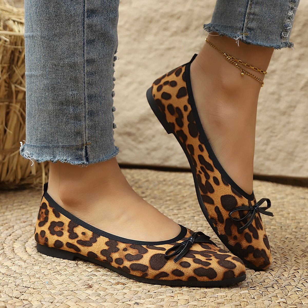 2026 Leopard Flats Women Round - Women'S Shoes For Work recension och pris