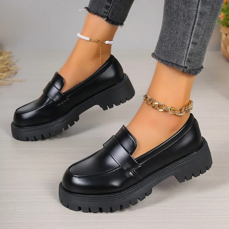 British Style Black Platform L - Women'S Shoes Loafers Black recension och pris