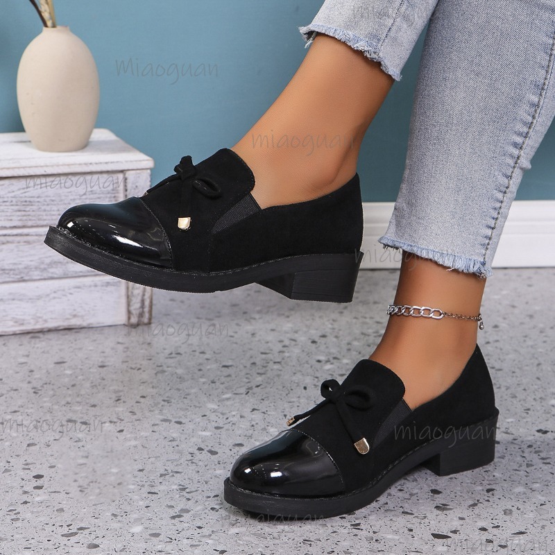 Lady Casual Shoes Slip On PU L - Women'S Shoes Loafers Black recension och pris