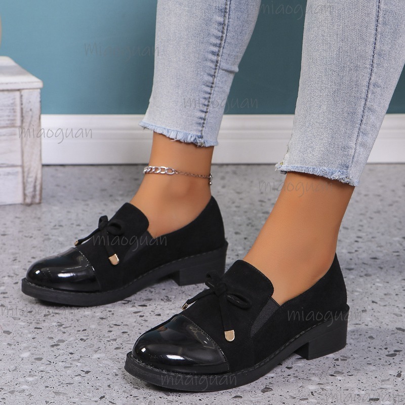 Lady Casual Shoes Slip On PU L - Women'S Shoes Loafers Black recension och pris