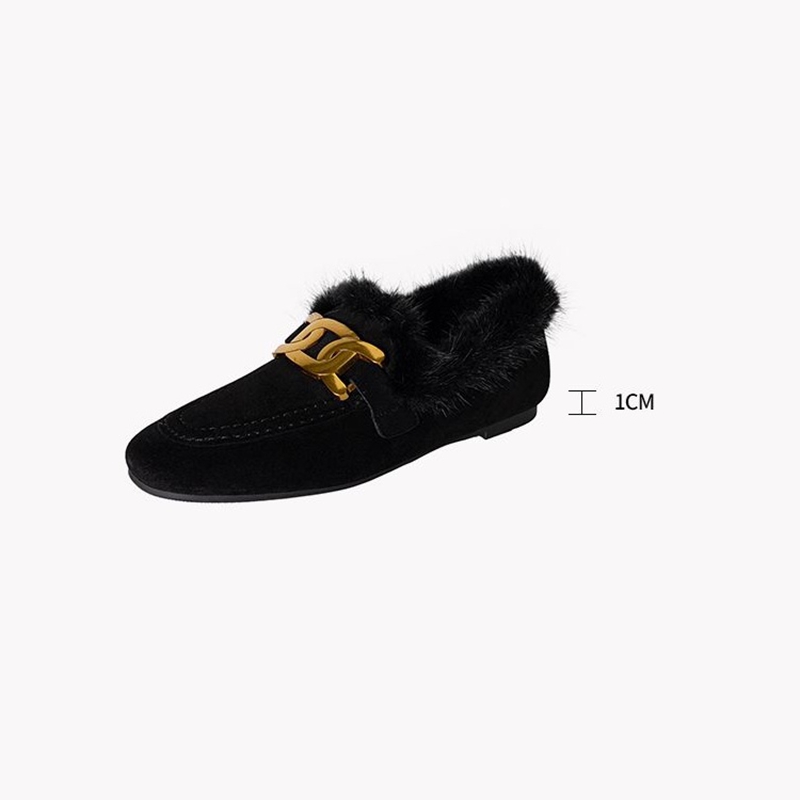 NEW Winter Women Pumps Sheep S - Women'S Shoes Loafers Black recension och pris