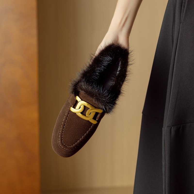 NEW Winter Women Pumps Sheep S - Women'S Shoes Loafers Black recension och pris