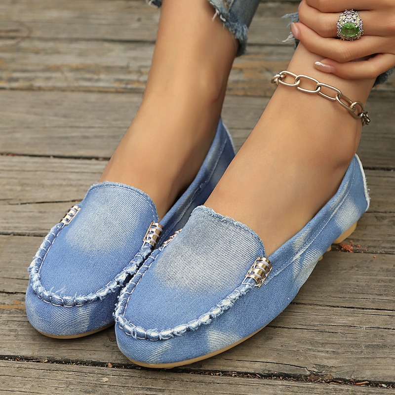 Fashion Light Blue Denim Mocca - Loafer Flat Women recension och pris