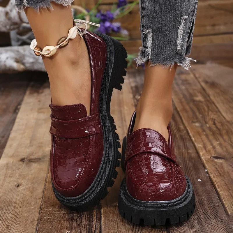 Autumn New Women's Chunky Plat - Women'S Shoes Loafers Black recension och pris