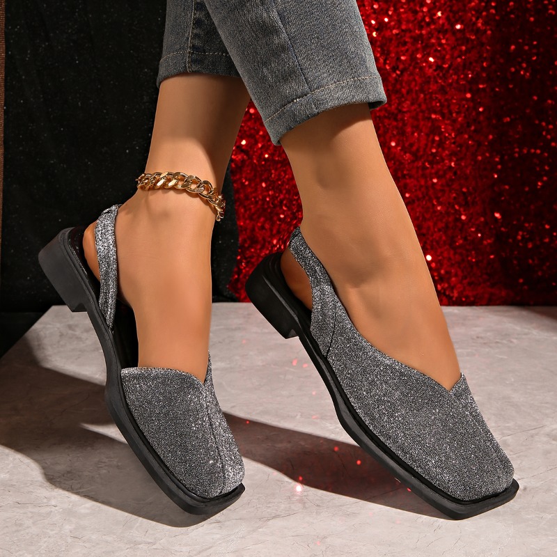 Elegant Glitter Slingback Flat - Loafer Flat Women recension och pris