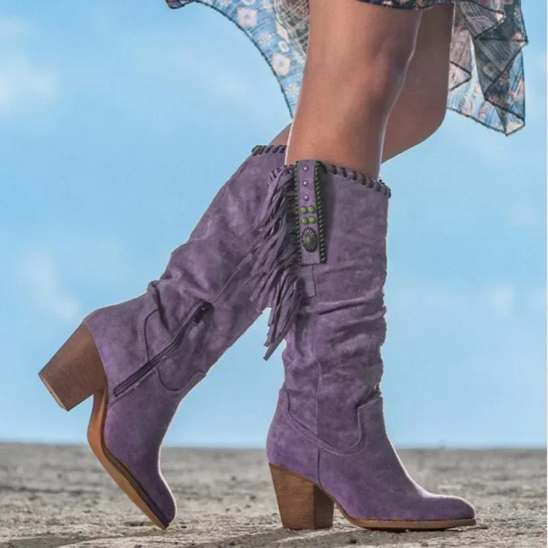 Women  High Boots Trend Retro  - Court Heel Pointed recension och pris
