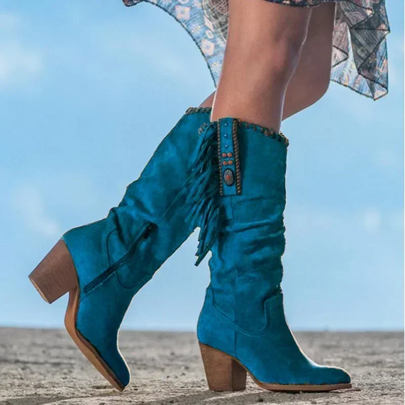 Women  High Boots Trend Retro  - Court Heel Pointed recension och pris
