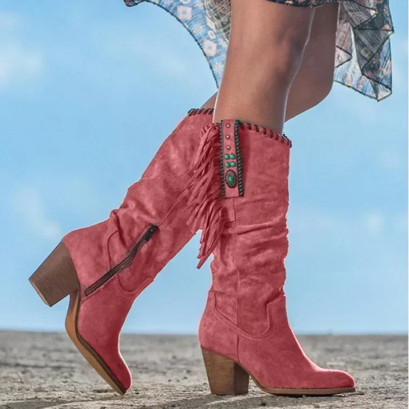 Women  High Boots Trend Retro  - Court Heel Pointed recension och pris