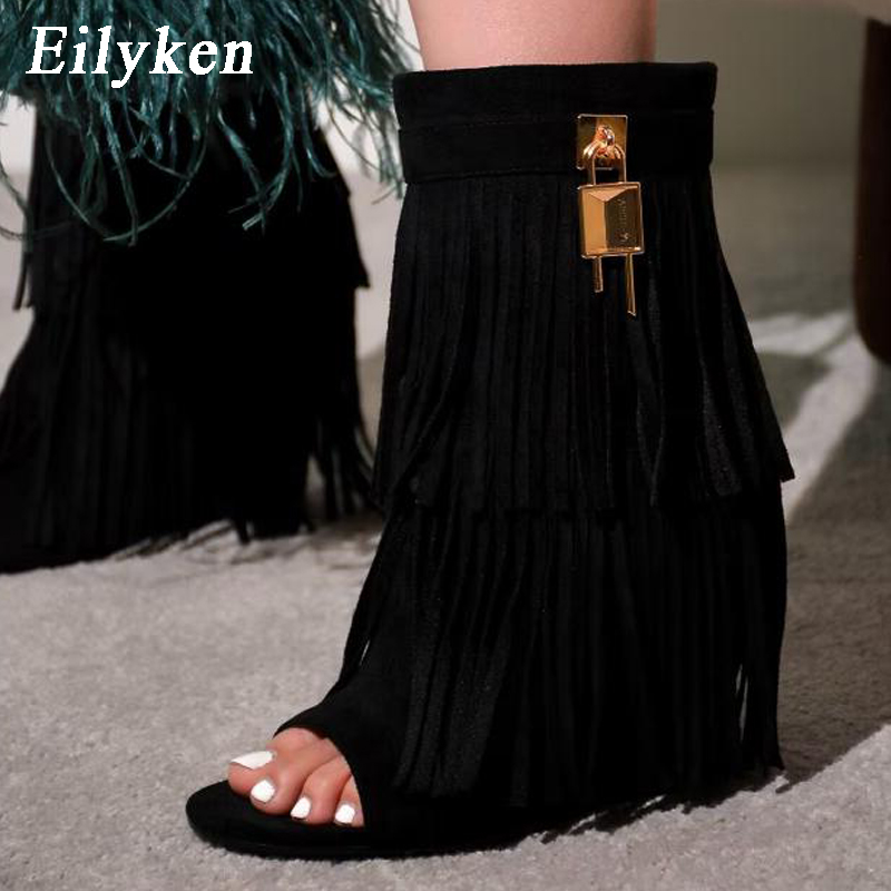 Eilyken Designer Fringe Wedges - Women Shoes Zipper recension och pris