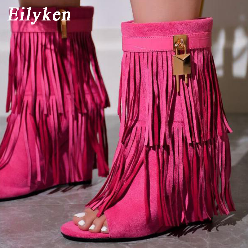 Eilyken Designer Fringe Wedges - Women Shoes Zipper recension och pris