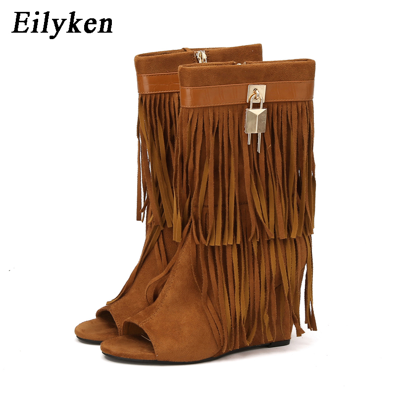 Eilyken Designer Fringe Wedges - Women Shoes Zipper recension och pris